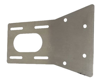 Extension plate for roof overhang reverse cameras