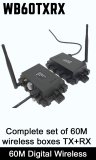 WB60TXRX - Digital wireless bridge complete set - Transmitter (TX) + Receiver (RX) - 60M Version