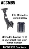 Mercedes* Swan neck bracket for non clip-over mirror monitors with 4 rear screw holes - ACCMB5 *check mounting on vehicle 1st