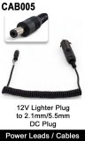 CAB005 - 12V Lighter Plug Power Supply 2.1mm / 5.5mm DC Plug