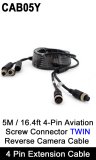 CAB05Y - Twin 4 Pin Extension Cable for two reversing / rear view cameras - 5M / 16FT
