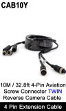 CAB10Y - Twin 4 Pin Extension Cable for reversing / rear view cameras - 10M / 32.8FT