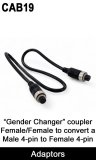 Female to Female 4 pin Gender changing cable (converts male 4 pin to female 4 pin) | CAB19