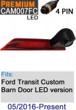 Ford Transit Custom (Barn Doors) May 2016 - Present (LED type) brake light reverse camera - CAM007FTCLED