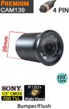 CAM139 - flush/bullet/bumper reversing camera - 1/3" 700TVL Sony Starvis sensor - 4 pin connector