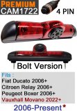 Fiat Ducato, Citroen Relay, Peugeot Boxer and Vauxhall Movano brake light reversing camera (Rear Bolt Version) - CAM1722