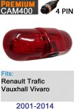 Vauxhall Vivaro and Renault Trafic (2001 - 2014) reverse camera for brake light - CAM400