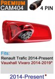 CAM404 - Brake light camera to fit Vauxhall Vivaro 2014-2019 and Renault Trafic 2014 - Present