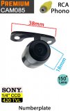 CAM085 - "butterfly wings" numberplate camera - 1/4" 420TVL Sony CCD sensor - RCA/Phono connector