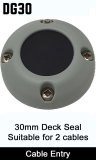 DG30 - Index Marine - IP68 Waterproof Cable Gland - 30mm suitable for twin cable entry - Deck Seal
