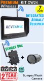DW24 - Wireless kit with 7" monitor with built-in aerial + flush/bumper camera + sender box