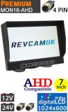 7" dash mount monitor suitable for AHD 720P / 960P / 1080P AHD signal reverse camera inputs