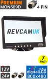 7" Monitor for Reversing/ Rear View Cameras | MON509D