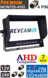 7" Heavy Duty U bracket AHD signal monitor for reverse cameras