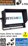 7" Monitor for Reversing/ Rear View Cameras | MON705