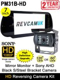 7" Mirror Monitor + Black Sony AHD High Definition Bracket Reversing or Rear View Camera Kit | PM31B-HD