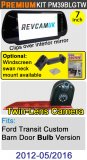 PM39BLGTW: Twin Brake Light Reversing / Rear View Camera Kit with 7" Hi-Res Mirror Monitor for Ford Transit custom 2012-05/2016 (Bulb Version)