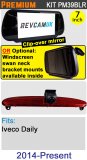 Iveco Daily (2014+) Brake Light Reverse Camera kit with 7" Mirror Monitor - PM39BLR
