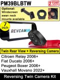 PM39BLBTW: Twin Lens Brake Light Reversing / Rear view Camera Kit with 7" Hi-Res Mirror Monitor for Ducato/Relay/Boxer 2006-Present