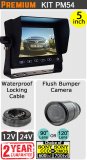 PM54 - Kit with 5" dash monitor + cable + flush/bumper reversing camera with Sony image sensor fitted