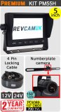 5" Dash Monitor and Behind Number Plate Bracket Reversing Camera Kit | PM55H