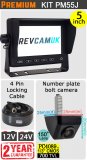 5" Dash Monitor and Mini Bolt to Number Plate Reversing Camera Kit | PM55J