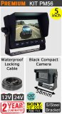 PM56 - Kit with 5" dash monitor + cable + Sony CCD compact black bracket reversing camera