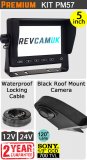 PM57 - Kit with 5" dash monitor + cable + Sony CCD black roof/sharkfin reversing camera