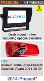 PM59BLE: 700TVL Brake Light Reversing Camera Kit with 5" Hi-Res Dash Monitor for Vivaro 2014-2019 and Trafic 2014-Present