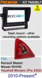 PM59BLF: 700TVL Brake Light Reversing Camera Kit with 5" Hi-Res Dash Monitor for Master Movano NV400 2010-Present