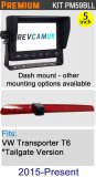 PM59BLL : Brake Light Reversing Camera Kit with 5" Hi-Res Dash Monitor for VW Transporter T6 Tailgate version