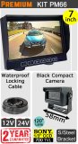 PM66 - Kit with 7" dash monitor + cable + Sony CCD compact black bracket reversing camera