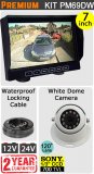 PM69DW - Kit with 7" dash monitor + cable + Sony CCD white dome reversing camera