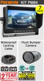 PM84 - Kit with 7" heavy-duty dash monitor + cable + flush/bumper reversing camera with Sony image sensor fitted