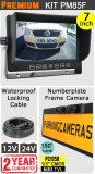 PM95F - Kit with 9" heavy-duty dash monitor + cable + hi-res numberplate frame reversing camera