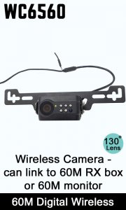 WC6560 - Digital wireless numberplate reversing camera - 60M version