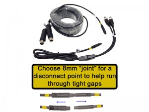 7" Slimline Monitor + Black (Sony CCD or Sony AHD) Twin Lens Bracket Reversing and Rear View camera Kit | PM63