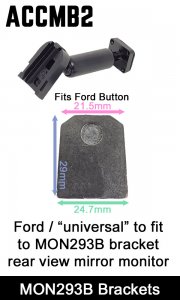 Ford* Swan neck bracket for non clip-over mirror monitors - ACCMB2 *check mounting on vehicle 1st