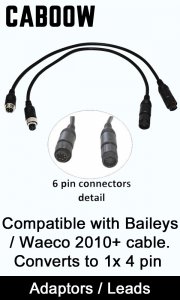 CAB00W - Adaptor to convert Baileys Motorhomes / Waeco's 2010+ grey pre-fit cable to 1x4 pin aviation