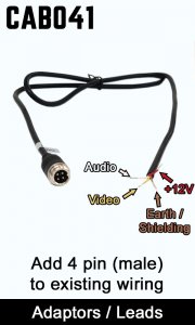 CAB041 - 4 Pin (Male) to bare wires (ideal for soldering to existing cables)