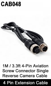 CAB048 - 4 Pin Extension Cable for Rear View Camera - 1M / 3.3FT
