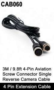 CAB060 - 4 Pin Extension Cable for parking camera - 3M / 9ft