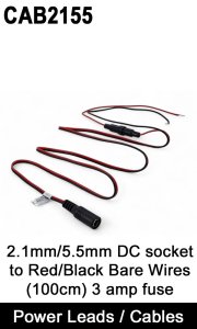CAB2155 - 3 amp fused DC socket lead