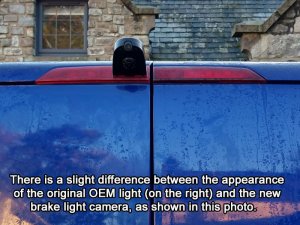 PM39BLHTW: Twin Brake Light Reversing / Rear View Camera Kit with 7" Hi-Res Mirror Monitor for Ford Transit custom 05/2016 - Present (LED Version)