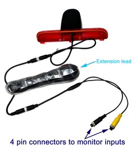 PM59BLBTW: Twin Lens Brake Light Reversing / Rear view Camera Kit with 5" Dash Monitor for Ducato/Relay/Boxer/Movano (Screw from front version)