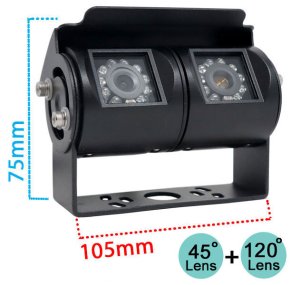 7" Mirror Monitor + Black Bracket Sony AHD Twin View Reversing + Rear View Camera Kit | PM33B-HD