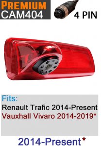 CAM404 - Brake light camera to fit Vauxhall Vivaro 2014-2019 and Renault Trafic 2014 - Present