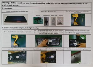 VW Crafter (2017+) reverse camera to fit to existing brake light - CAM981