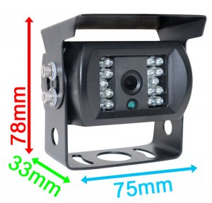 PM91 - Kit with 9" heavy-duty dash monitor + cable + black Sony CCD bracket reversing camera