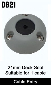 DG21 - Index Marine - IP68 Waterproof Cable Gland - 21mm suitable for single cable entry - Deck Seal